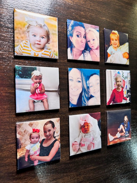 Create Your Own Photo Magnets – Set of 9 (2x2 Inch) Click Here to Add Images